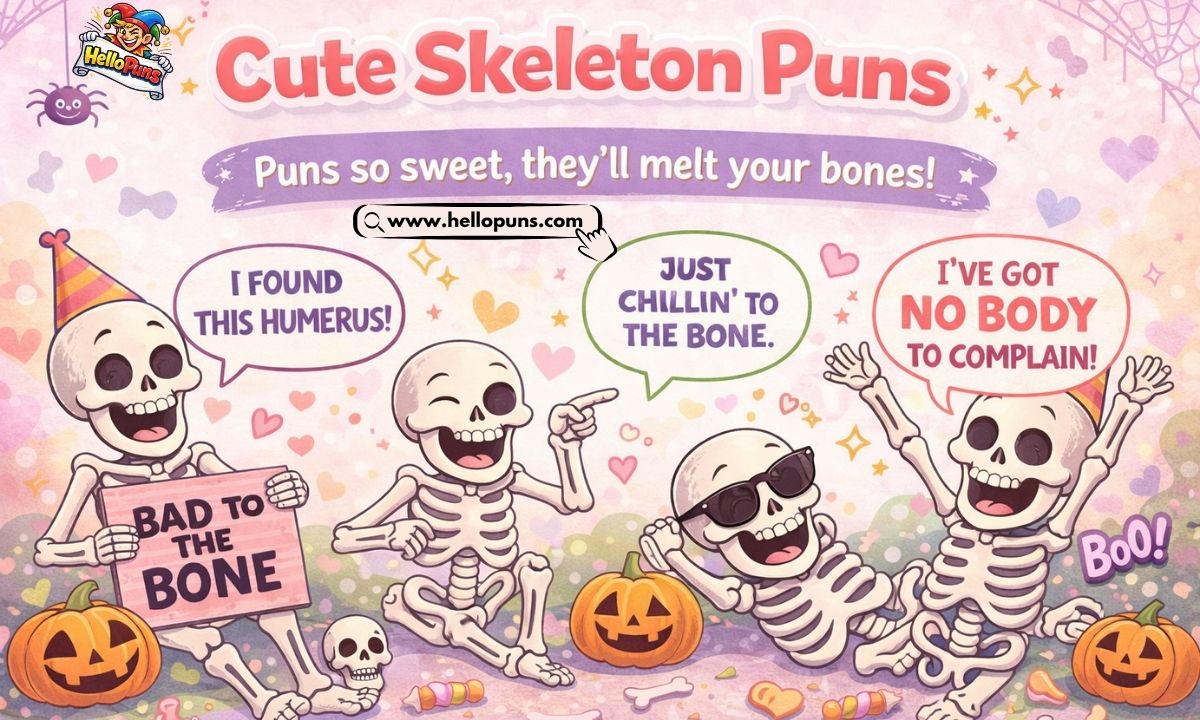 Cute skeleton puns