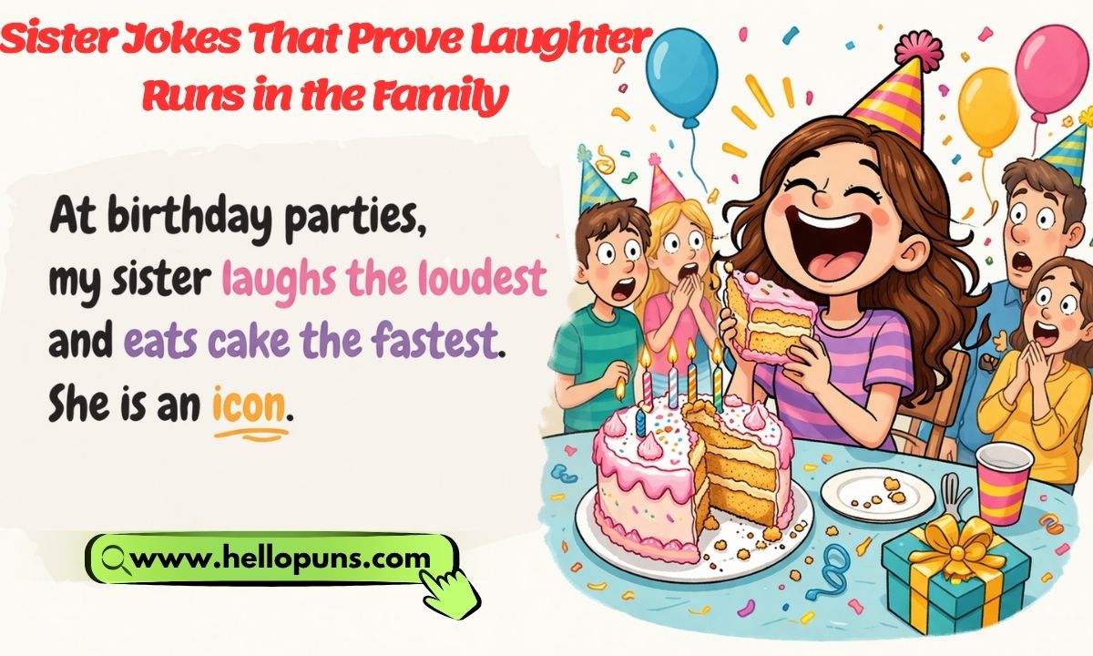 Funny Sister Birthday Jokes that prove laughter runs in the family