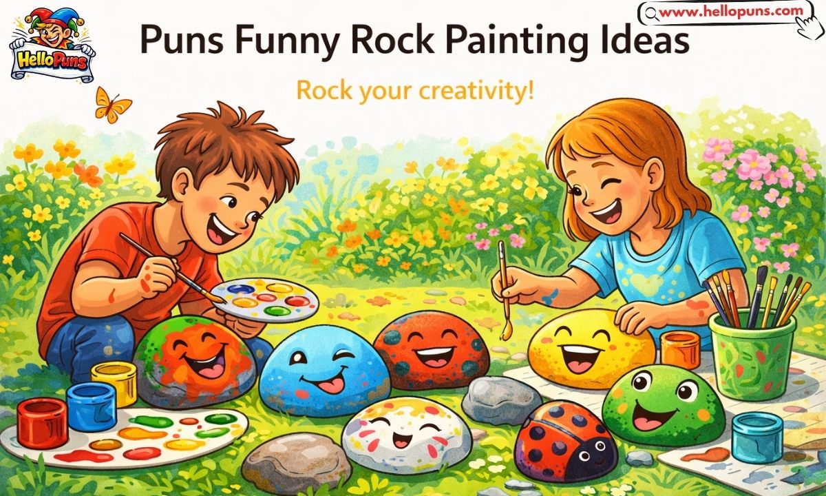 puns funny rock painting ideas