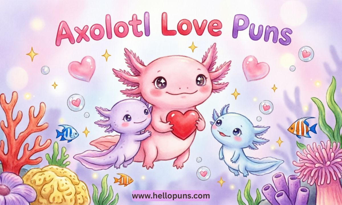 Axolotl Love Puns