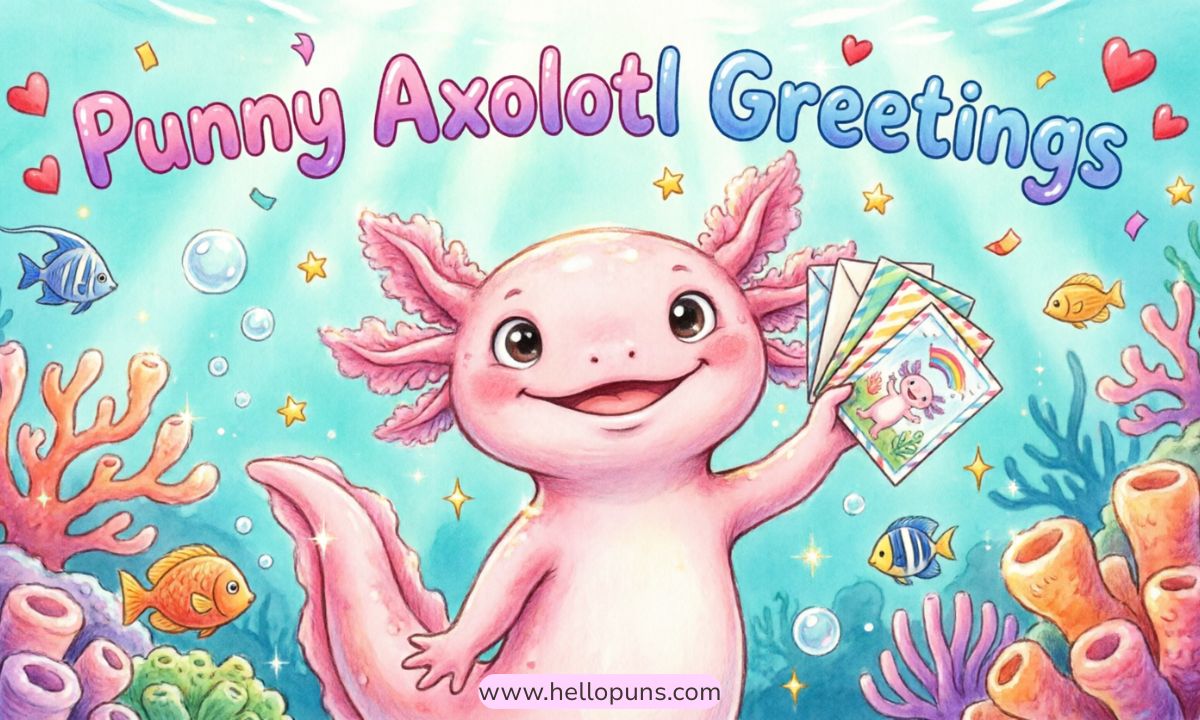 Axolotl puns Greetings