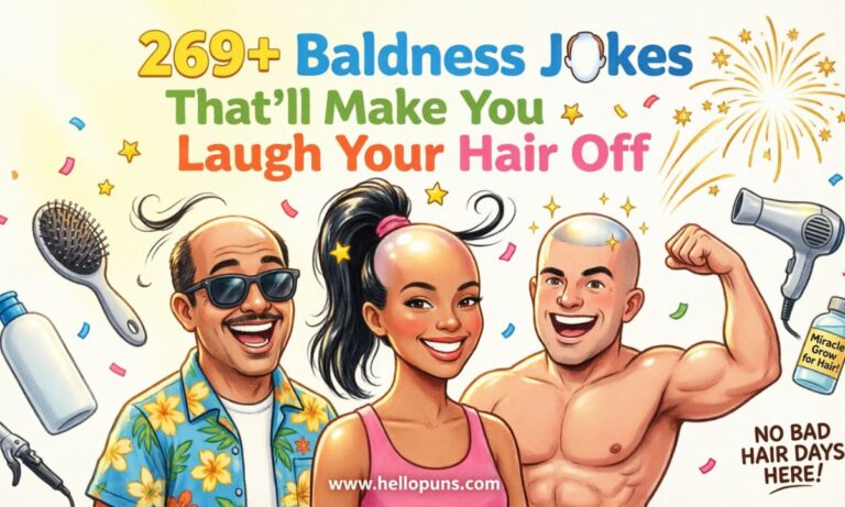 269 plus funny baldness jokes and bald dad puns to make you laugh your hair off