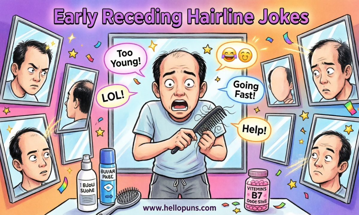 Early Receding Hairline Jokes