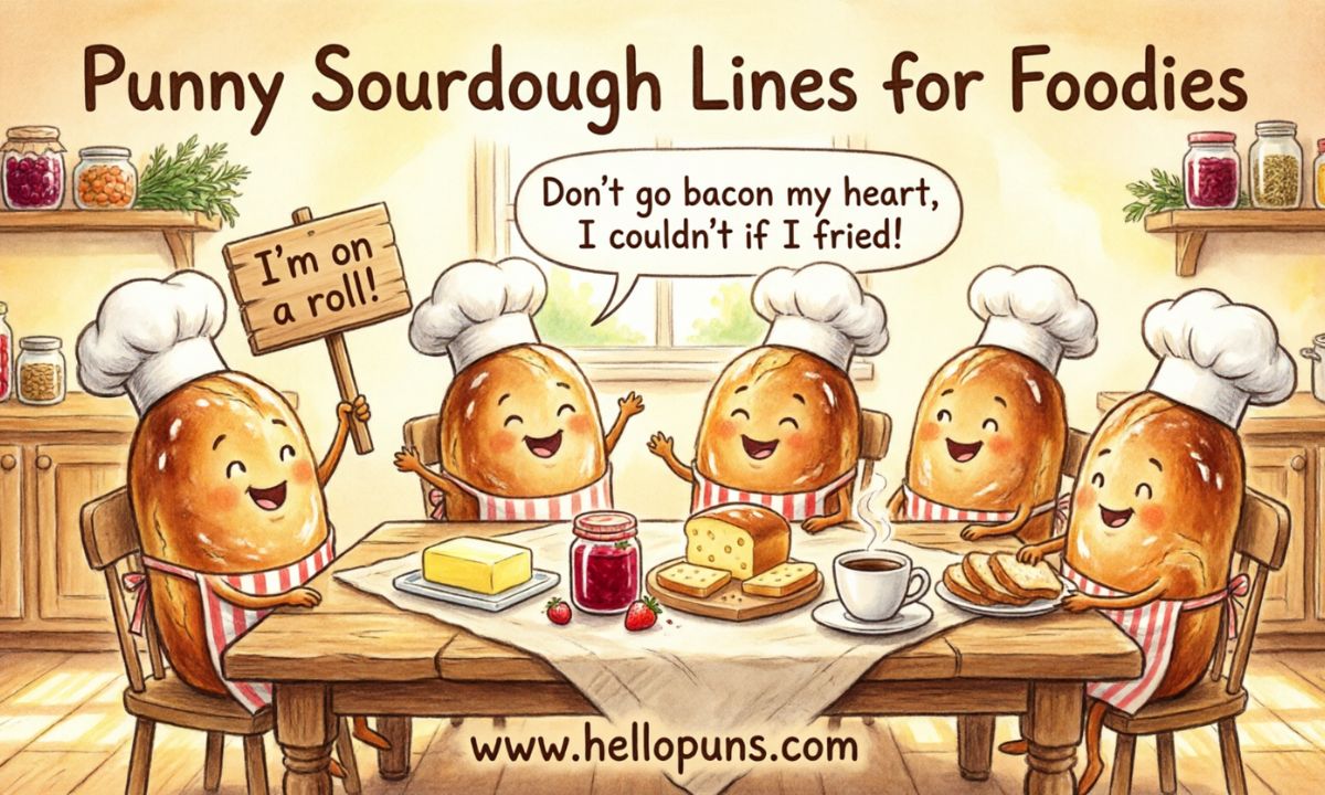Punny Sourdough Lines for Foodies