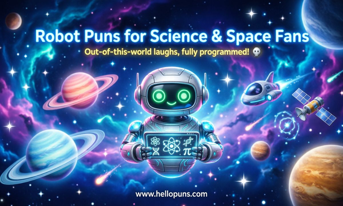 Robot Puns for Science and space fans