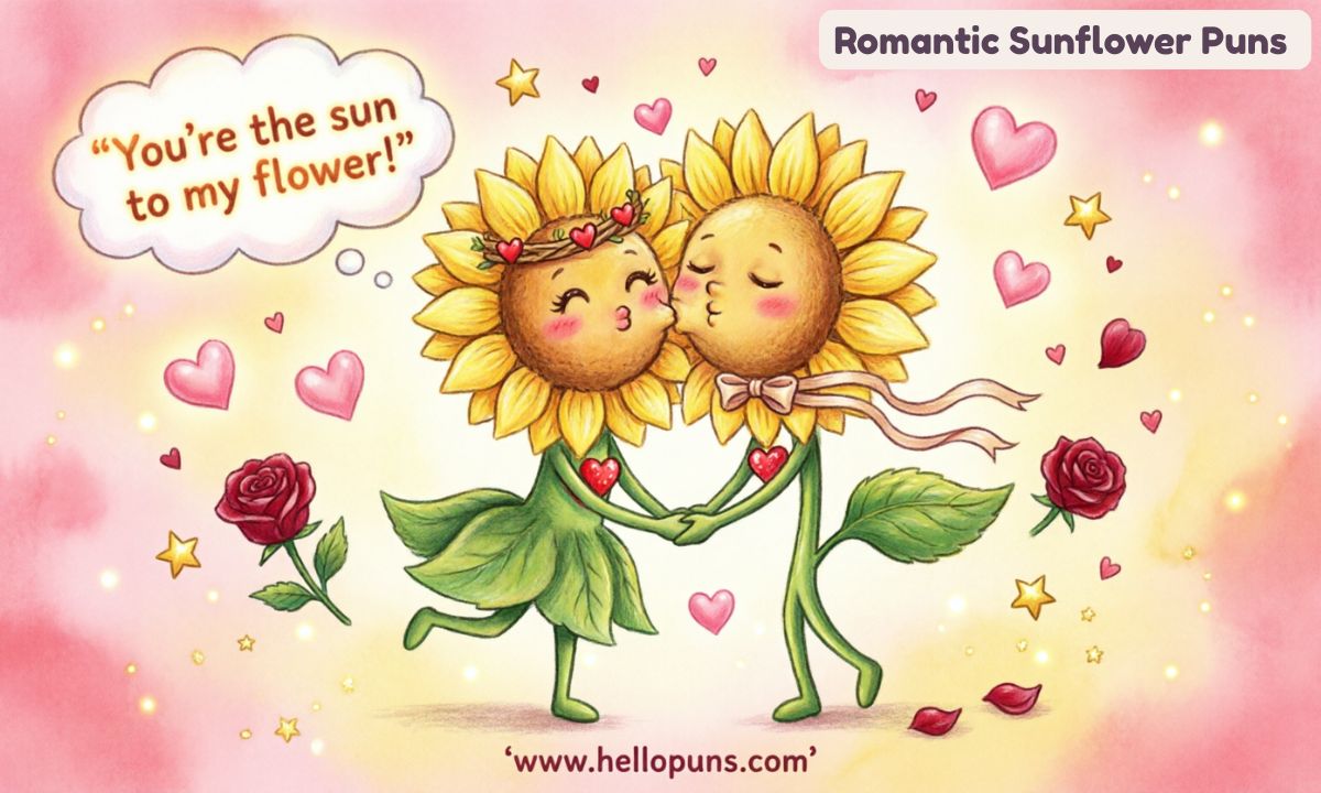 Romantic Sunflower Puns