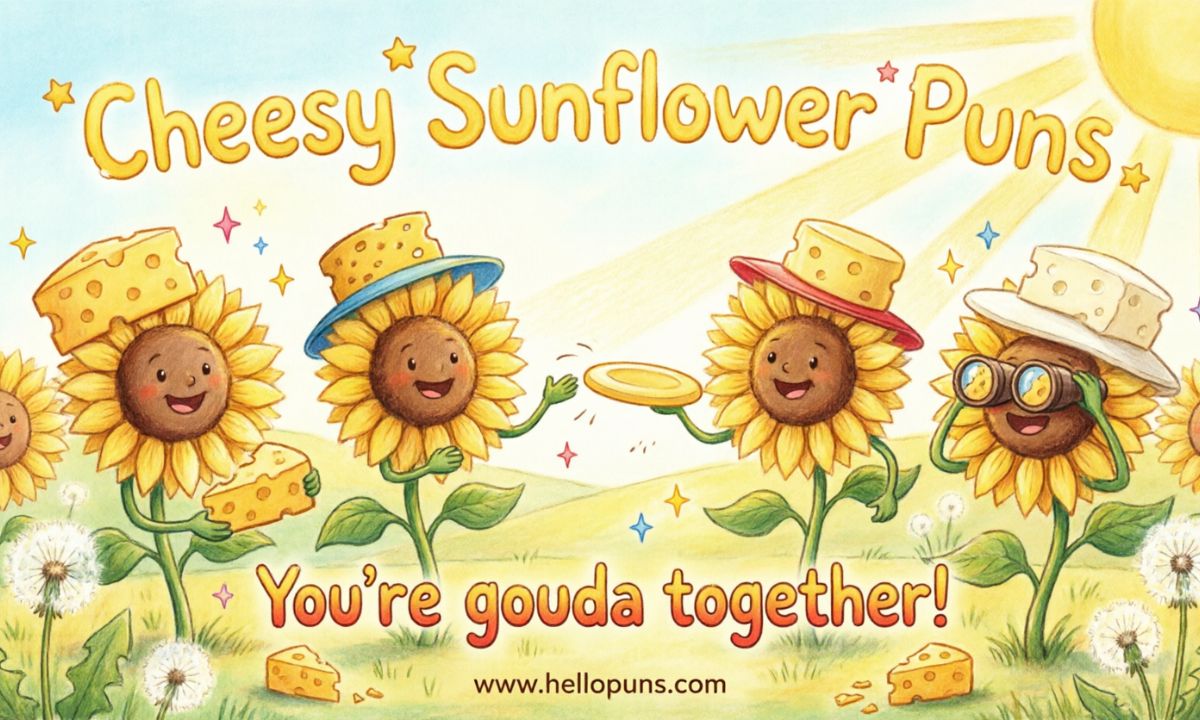 cheesy sunflower puns