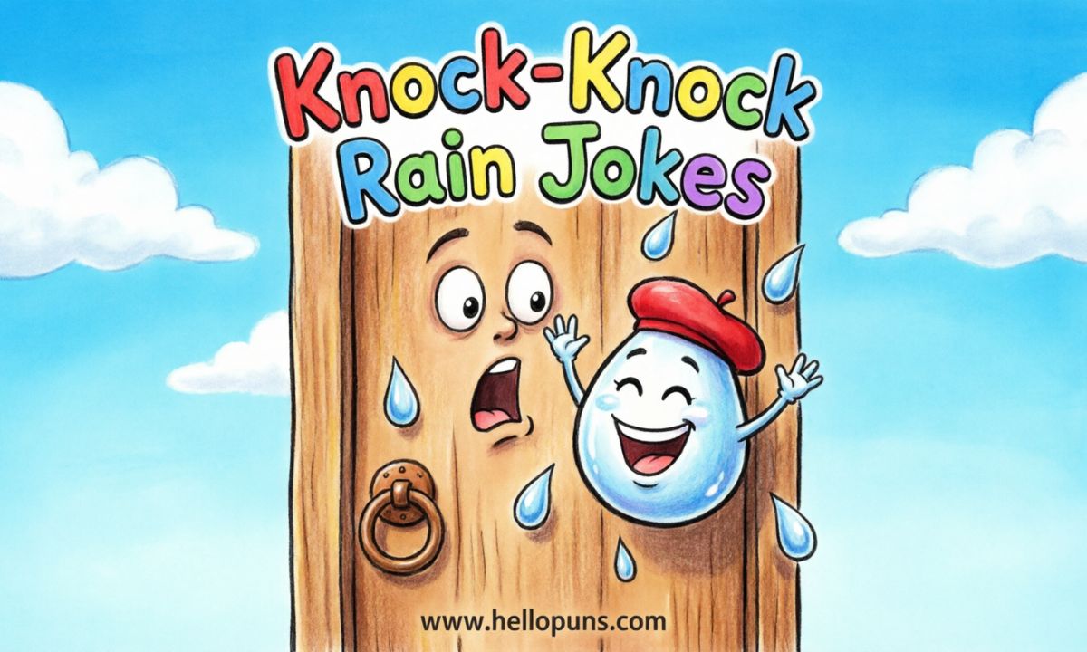 knock knock rain jokes