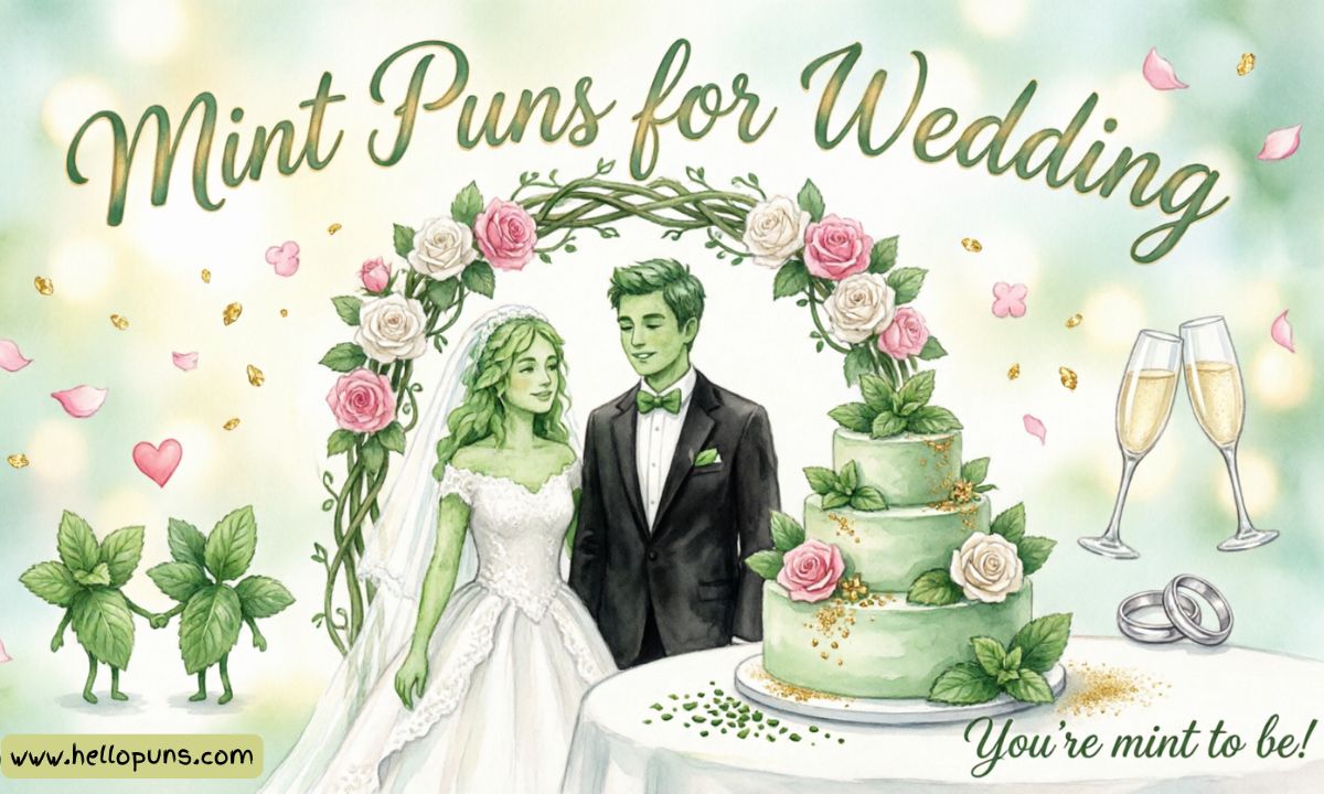 mint puns for wedding