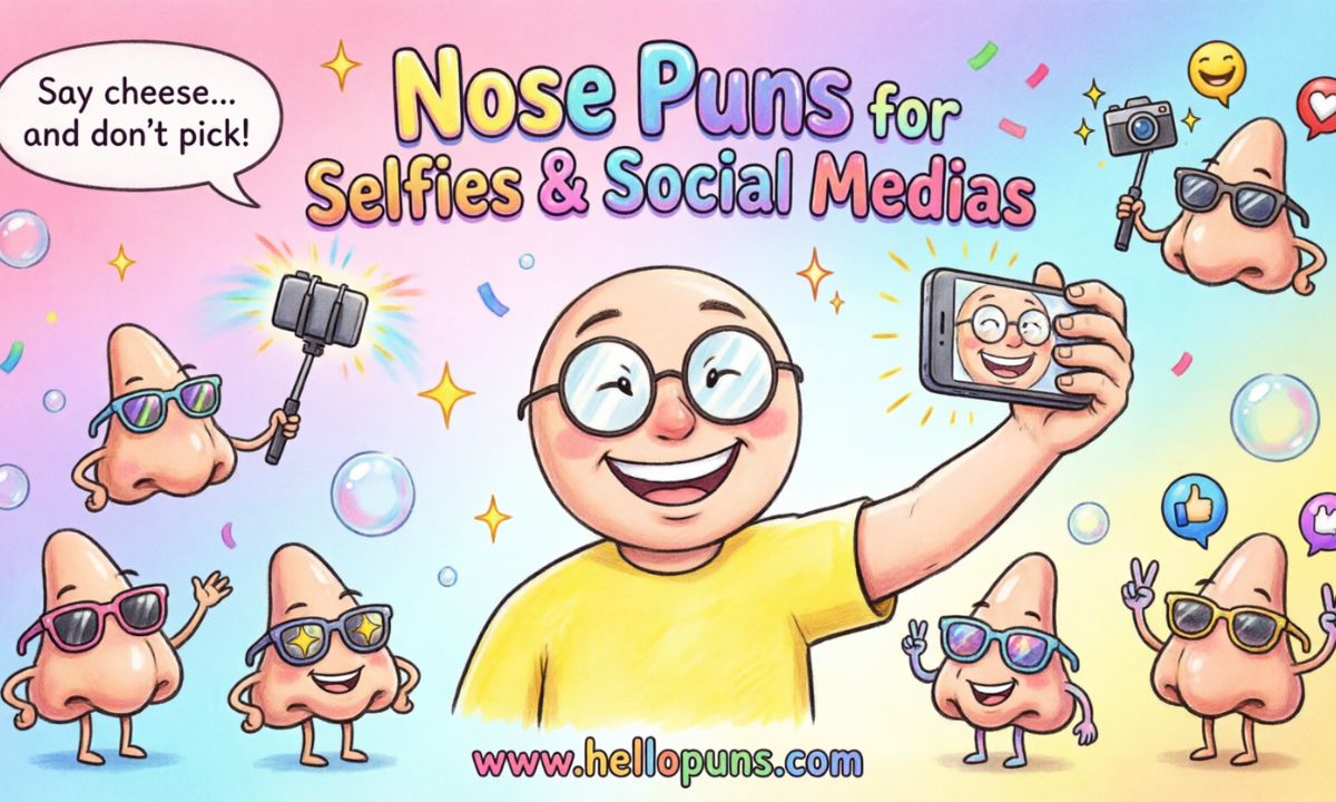 nose puns for social media