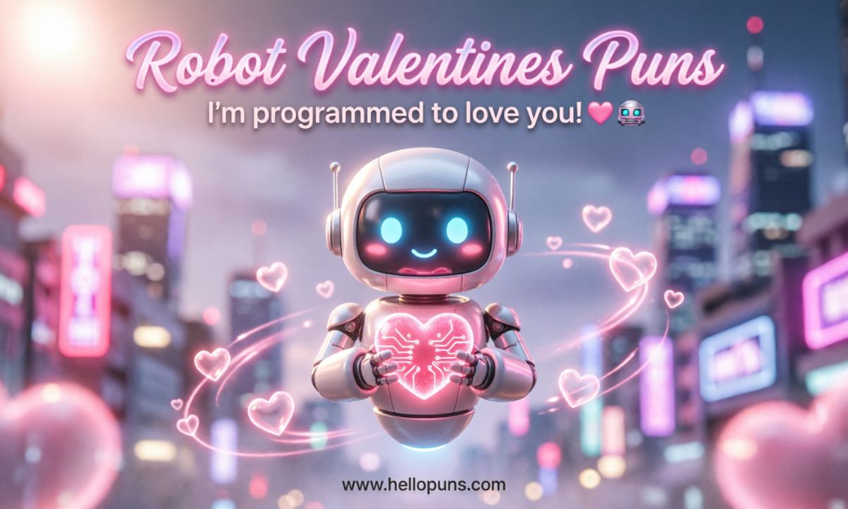 robot valentines puns