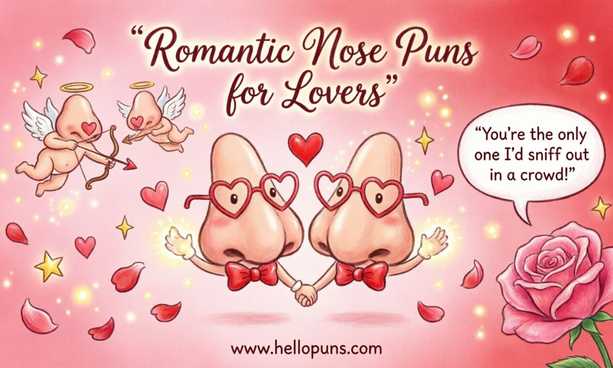 romantic nose puns