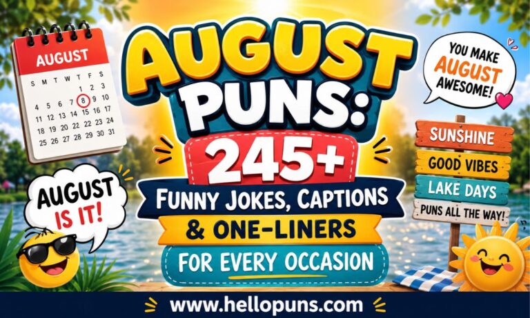 August Puns 245+ Funny Jokes, Captions & One-Liners for Every Occasion