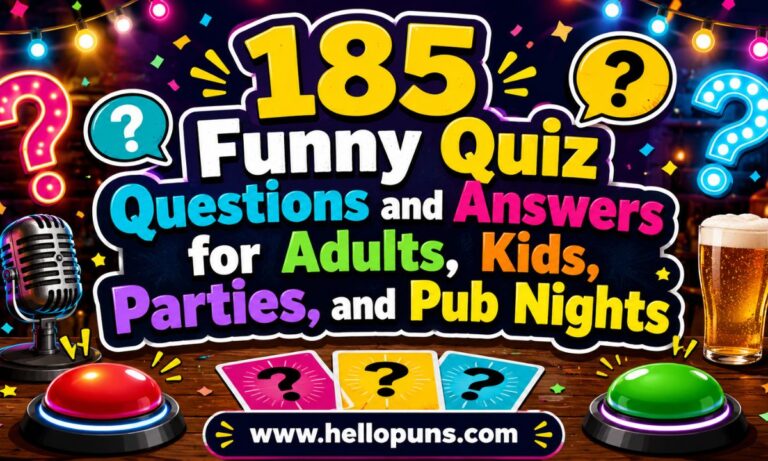 Funny Quiz Questions and Answers for Adults, Kids, Parties, and Pub Nights