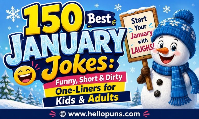 January Jokes_ Funny, Short & Dirty One-Liners for Kids & Adults