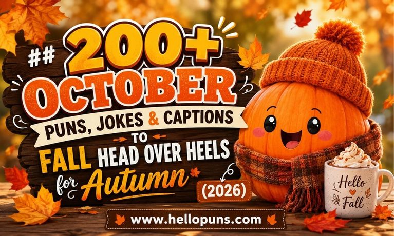 October Puns, Jokes & Captions to Fall Head Over Heels for Autumn