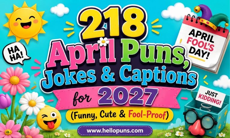 April Puns, Jokes & Captions for 2027 (Funny, Cute & Fool-Proof)
